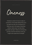 Oneness Word of Intention Framed print 70x100 cm / 28x40″ Black frame Carbon paper