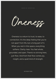 Oneness Word of Intention Framed print 70x100 cm / 28x40″ White frame Carbon paper