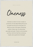 Oneness Word of Intention Framed print 70x100 cm / 28x40″ White frame Linen paper