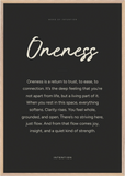 Oneness Word of Intention Framed print 70x100 cm / 28x40″ Wood frame Carbon paper
