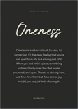 Oneness Word of Intention Framed print A1 (59.4 x 84.1 cm) Black frame Carbon paper