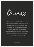 Oneness Word of Intention Framed print A1 (59.4 x 84.1 cm) White frame Carbon paper
