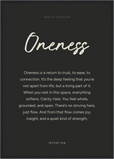 Oneness Word of Intention Framed print A2 (42 x 59.4 cm) Black frame Carbon paper