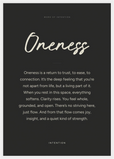 Oneness Word of Intention Framed print A2 (42 x 59.4 cm) White frame Carbon paper