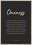 Oneness Word of Intention Framed print A2 (42 x 59.4 cm) Wood frame Carbon paper