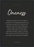 Oneness Word of Intention Framed print A3 (29.7 x 42 cm) Black frame Carbon paper