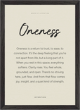 Oneness Word of Intention Framed print A3 (29.7 x 42 cm) Black frame Linen paper