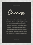 Oneness Word of Intention Framed print A3 (29.7 x 42 cm) White frame Carbon paper