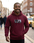Patience Hoodie "This is Where He Stood"Burgundy 1