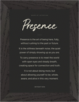 Presence Word of Intention Framed print 13x18 cm / 5x7″ Black frame Carbon paper