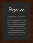 Presence Word of Intention Framed print 13x18 cm / 5x7″ Dark wood frame Carbon paper