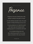 Presence Word of Intention Framed print 13x18 cm / 5x7″ White frame Carbon paper
