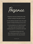 Presence Word of Intention Framed print 13x18 cm / 5x7″ Wood frame Carbon paper