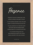 Presence Word of Intention Framed print 21x29.7 cm / 8x12" Wood frame Carbon paper