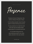 Presence Word of Intention Framed print 30x40 cm / 12x16″ White frame Carbon paper
