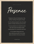 Presence Word of Intention Framed print 30x40 cm / 12x16″ Wood frame Carbon paper