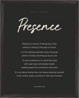 Presence Word of Intention Framed print 40x50 cm / 16x20″ Black frame Carbon paper
