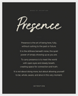 Presence Word of Intention Framed print 40x50 cm / 16x20″ White frame Carbon paper