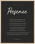 Presence Word of Intention Framed print 40x50 cm / 16x20″ Wood frame Carbon paper