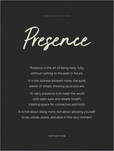 Presence Word of Intention Framed print 60x80 cm / 24x32″ Black frame Carbon paper