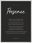 Presence Word of Intention Framed print 60x80 cm / 24x32″ White frame Carbon paper