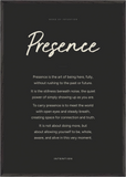 Presence Word of Intention Framed print 70x100 cm / 28x40″ Black frame Carbon paper