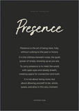 Presence Word of Intention Framed print 70x100 cm / 28x40″ Black frame Carbon paper