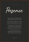 Presence Word of Intention Framed print 70x100 cm / 28x40″ Dark wood frame Carbon paper