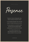 Presence Word of Intention Framed print 70x100 cm / 28x40″ Wood frame Carbon paper