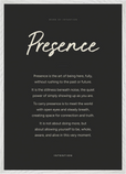 Presence Word of Intention Framed print A1 (59.4 x 84.1 cm) White frame Carbon paper