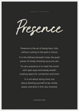 Presence Word of Intention Framed print A1 (59.4 x 84.1 cm) White frame Carbon paper