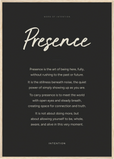 Presence Word of Intention Framed print A1 (59.4 x 84.1 cm) Wood frame Carbon paper