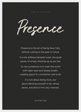 Presence Word of Intention Framed print A2 (42 x 59.4 cm) White frame Carbon paper