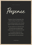 Presence Word of Intention Framed print A2 (42 x 59.4 cm) Wood frame Carbon paper