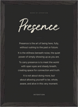 Presence Word of Intention Framed print A3 (29.7 x 42 cm) Black frame Carbon paper