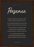 Presence Word of Intention Framed print A3 (29.7 x 42 cm) Dark wood frame Carbon paper