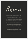 Presence Word of Intention Framed print A3 (29.7 x 42 cm) White frame Carbon paper