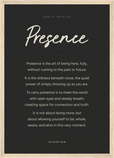 Presence Word of Intention Framed print A3 (29.7 x 42 cm) Wood frame Carbon paper