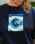 Real - "Around and Around" T-shirt French Navy XS 6