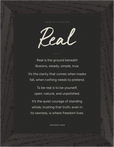 Real Word of Intention Framed print 13x18 cm / 5x7″ Black frame Carbon paper