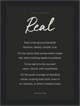 Real Word of Intention Framed print 13x18 cm / 5x7″ Black frame Carbon paper