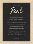 Real Word of Intention Framed print 13x18 cm / 5x7″ Wood frame Carbon paper
