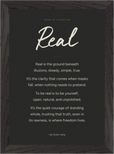 Real Word of Intention Framed print 21x29.7 cm / 8x12" Black frame Carbon paper