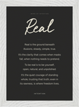 Real Word of Intention Framed print 21x29.7 cm / 8x12" White frame Carbon paper