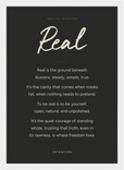 Real Word of Intention Framed print 21x29.7 cm / 8x12" White frame Carbon paper