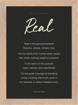 Real Word of Intention Framed print 21x29.7 cm / 8x12" Wood frame Carbon paper