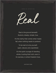 Real Word of Intention Framed print 30x40 cm / 12x16″ Black frame Carbon paper