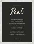 Real Word of Intention Framed print 30x40 cm / 12x16″ White frame Carbon paper