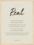 Real Word of Intention Framed print 30x40 cm / 12x16″ Wood frame Linen paper