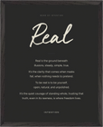 Real Word of Intention Framed print 40x50 cm / 16x20″ Black frame Carbon paper